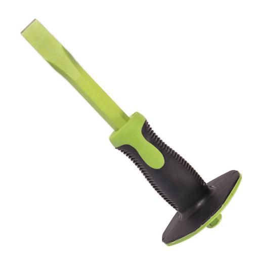 Зубило для камня плоское 250х16х19мм с защитной рукояткой Alloid