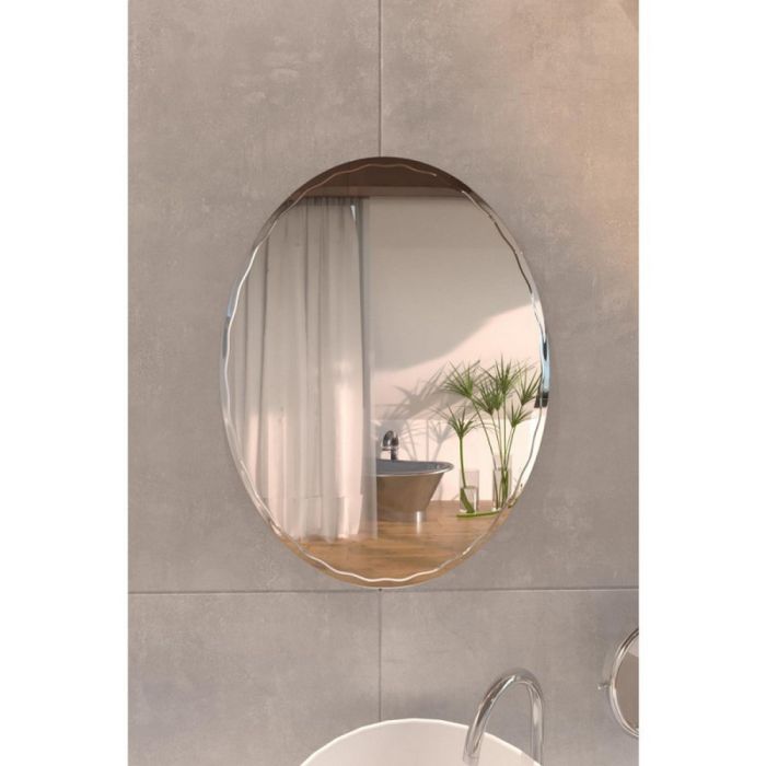 Зеркало Lidz Latwa 650х800 настенное овальное с декором LD78LA6580