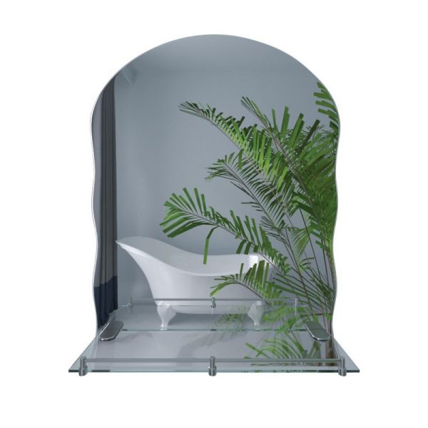 Зеркало Lidz Anny 600х850х106 настенное с прямоугольной полочкой с дугообразным верхом и фигурными боками LD78AN6085