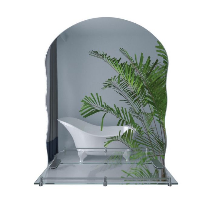 Зеркало Lidz Anny 600х850х106 настенное с прямоугольной полочкой с дугообразным верхом и фигурными боками LD78AN6085