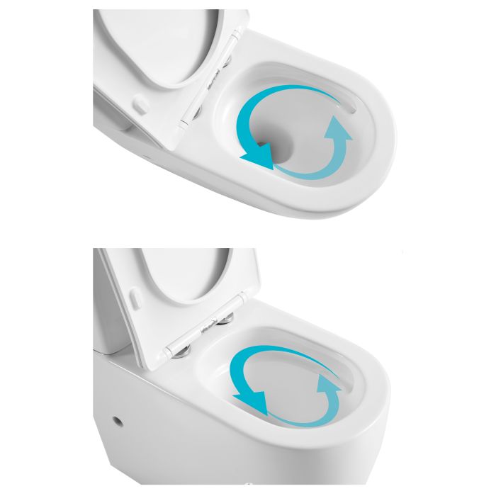 Напольный унитаз Qtap Robin New Ultra Quiet безобедочный с сиденьем Soft-close WHITE QT13226083AW