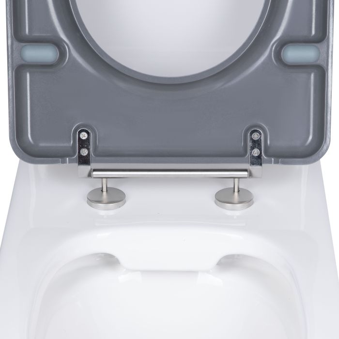 Унитаз напольный Qtap Freedom инклюзивный Rimless безобедочный с сиденьем Soft-close WHITE QT22226098W