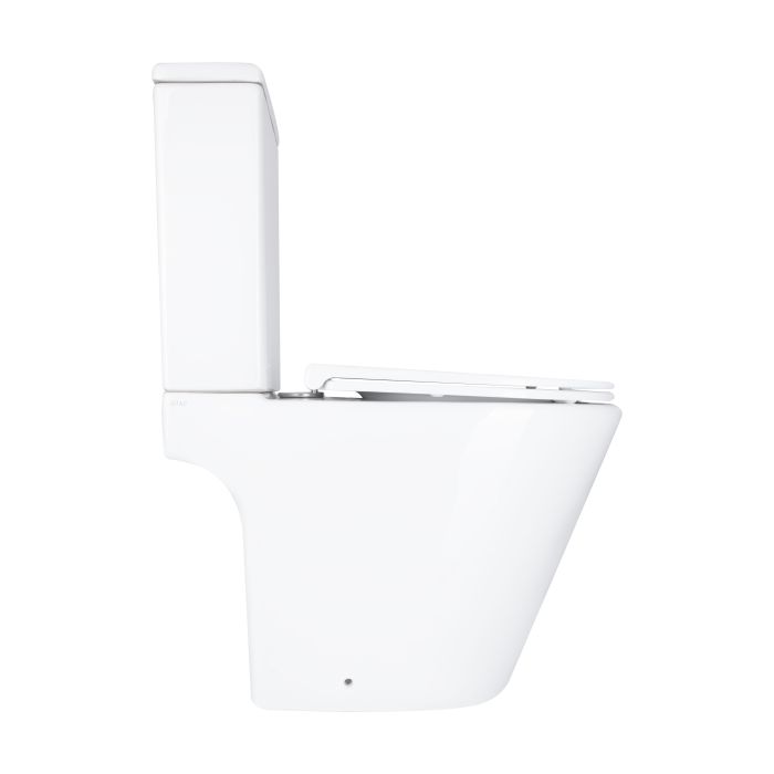 Напольный унитаз Qtap Dove Rimless безобедочный с сиденьем Soft-close WHITE QT06228380BW