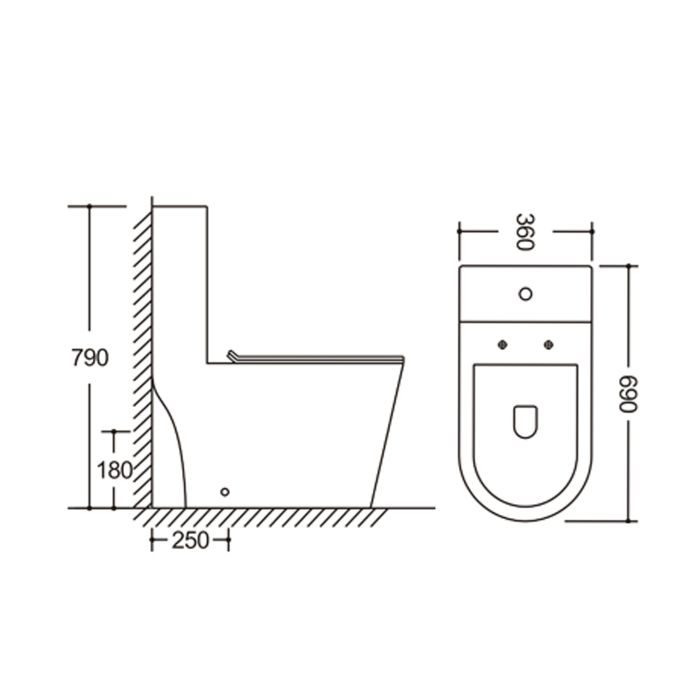 Унитаз-моноблок напольный Qtap Kolibri Ultra Quiet безобедочный с сиденьем Soft-close WHITE QT10226380W