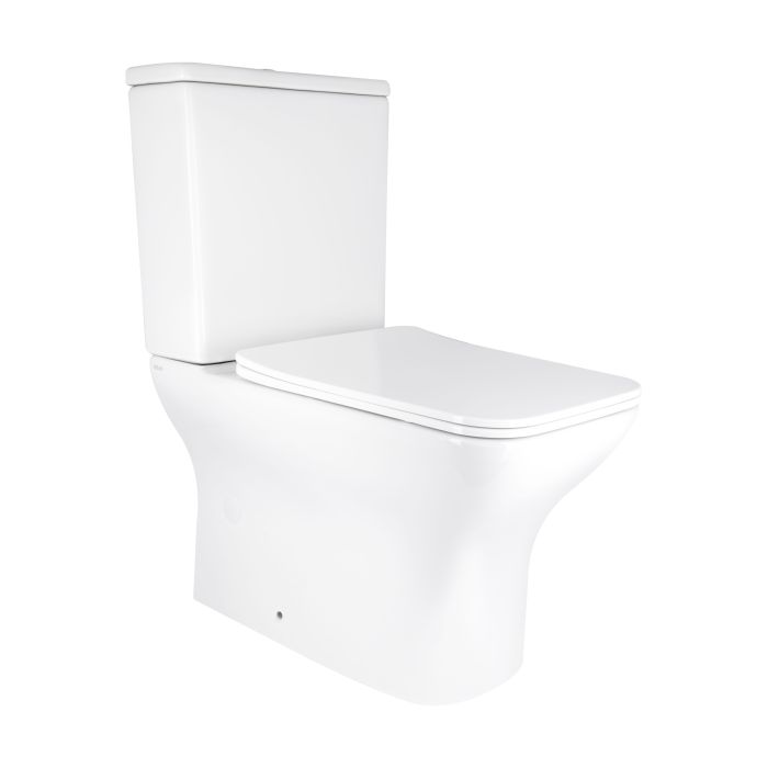 Напольный унитаз Qtap Aries Rimless безобедочный с сиденьем Soft-close WHITE QT03228302W