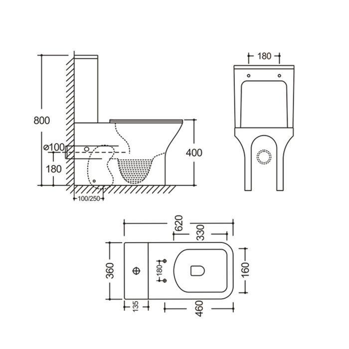 Напольный унитаз Qtap Aries Rimless безобедочный с сиденьем Soft-close WHITE QT03228302W