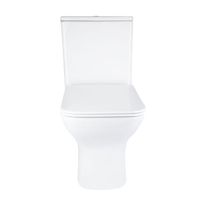 Напольный унитаз Qtap Aries Rimless безобедочный с сиденьем Soft-close WHITE QT03228302W