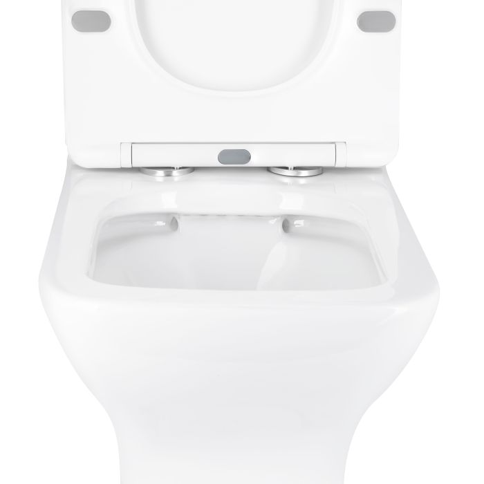 Напольный унитаз Qtap Aries Rimless безобедочный с сиденьем Soft-close WHITE QT03228302W