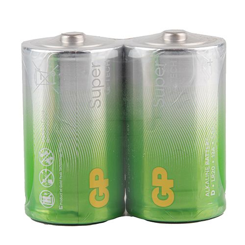 Батарейка GP SUPER ALKALINE 1.5V 13A21-S2 щелочная, LR20, D (4891199219061)