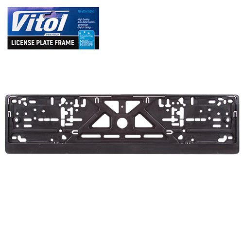 Автомобильная рамка под номер черная SR в шарике "VitOl" (РН-V-15550)