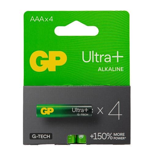 Батарейка GP ULTRA PLUS ALKALINE 1.5V 24AUP21-SB4 щелочная, LR03 AUP, AAA (4891199203985)