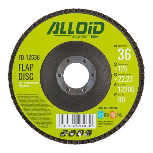 Круг лепестковый торцевой 125 мм, зерно 36 Alloid, T27 (FD-12536)