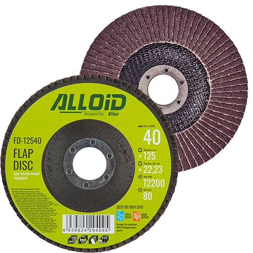 Круг лепестковый торцевой 125 мм, зерно 40 Alloid, T27 (FD-12540)
