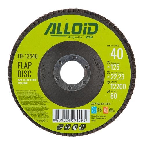 Круг лепестковый торцевой 125 мм, зерно 40 Alloid, T27 (FD-12540)
