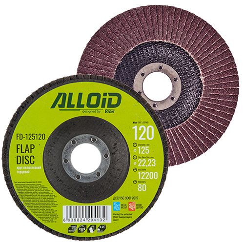 Круг лепестковый торцевой 125 мм, зерно 120 Alloid,T27 (FD-125120)
