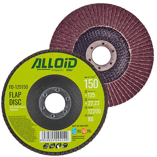 Круг лепестковый торцевой 125 мм, зерно 150 Alloid, T27 (FD-125150)