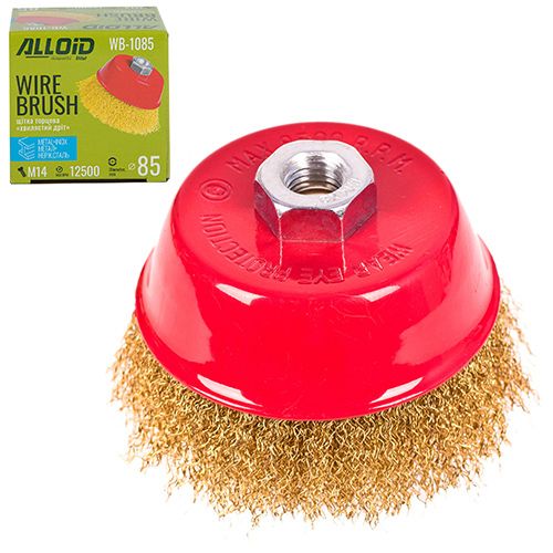 Щетка торцевая "крученая проволока" 85мм, М14х2 Alloid (WB-1085)