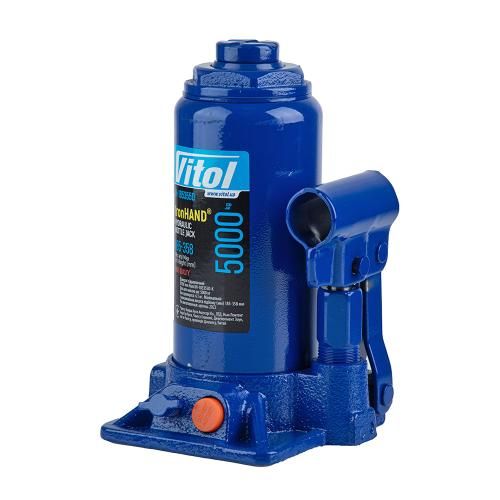 Домкрат гидравлический телескоп 5 т картон. Высота подъема 185-358 мм 4.1кг