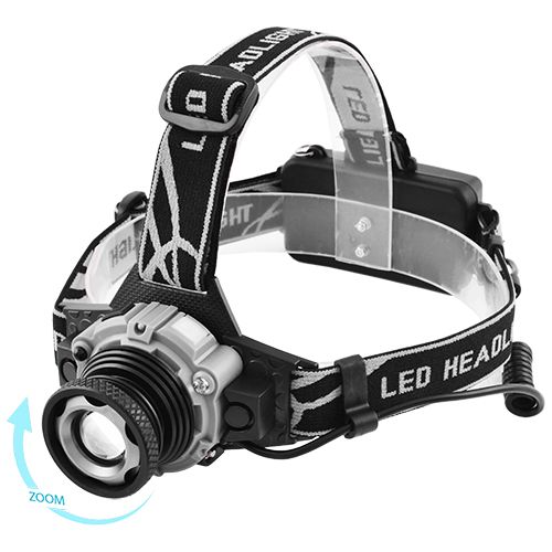 Фонарь налобный Police W002-XPE, Motion Sensor, 2x18650, zoom, ЗУ microUSB, Box (W002-XPE)