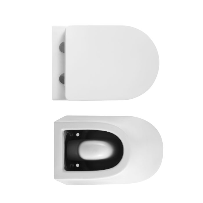 Унитаз подвесной Qtap Robin Ultra Quiet безобедочный с сиденьем Soft-close 520x365x365 мм WHITE