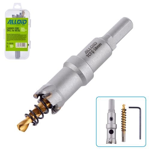 Свердло корончате твердосплавне по металу 18мм Alloid