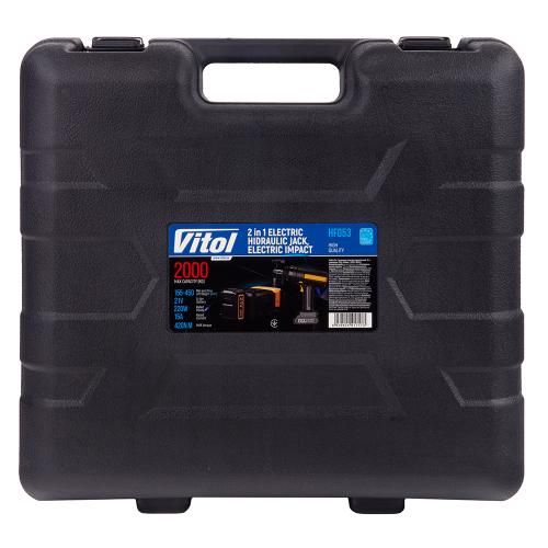 Набір 2 в 1 домкрат електрогідравлічний 2т, 155-450мм + гайковерт 420Nm з 2-ма акумуляторами 21В