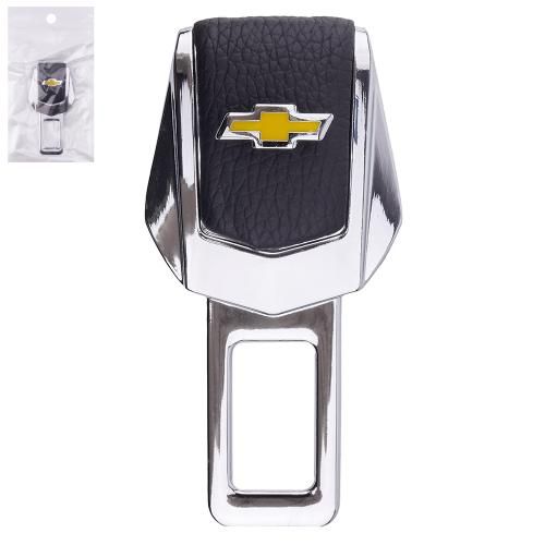 Заглушка ременя безпеки (1 шт.) метал.хром.шкiра