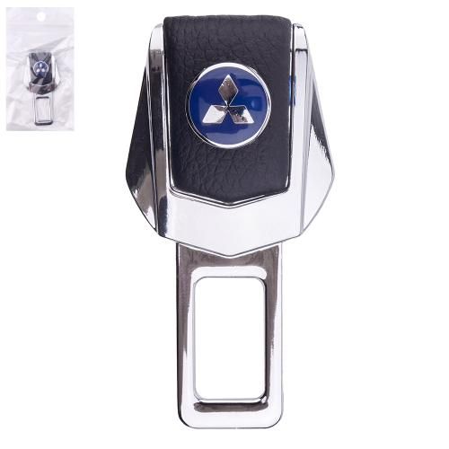 Заглушка ременя безпеки (1 шт.) метал.хром.шкiра