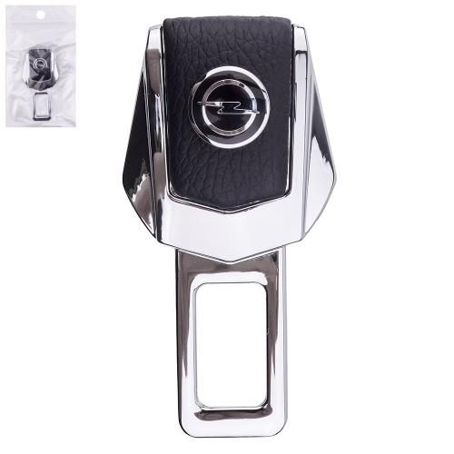 Заглушка ременя безпеки (1 шт.) метал.хром.шкiра