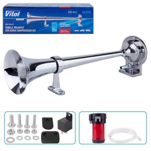 Сигнал пневматичний VITOL/CA-1330/1 дудка метал/12B/330мм