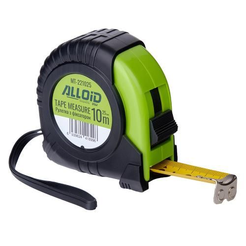 Alloid Base. Рулетка з фіксатором  10 м/25 мм, MT-221025