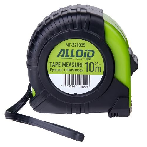 Alloid Base. Рулетка з фіксатором  10 м/25 мм, MT-221025