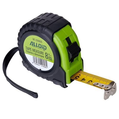 Alloid Base. Рулетка з фіксатором  8 м/25 мм, MT-220825
