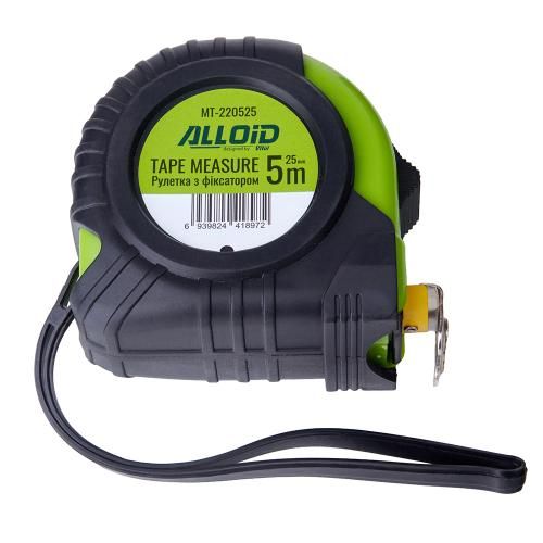 Alloid Base. Рулетка з фіксатором  5 м/25 мм, MT-220525