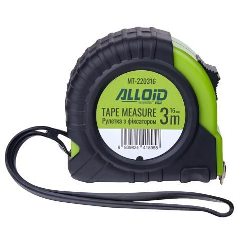 Alloid Base. Рулетка з фіксатором  3 м/16 мм, MT-220316