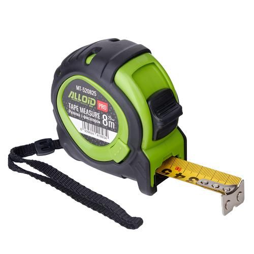 Alloid Pro. Рулетка з фіксатором  8 м/25 мм, MT-520825