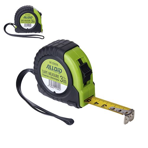 Alloid Base. Рулетка з фіксатором  3 м/16 мм, MT-220316