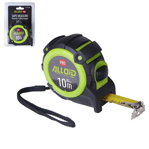 Alloid Pro. Рулетка з автостопом  10 м/25 мм, MT-741025