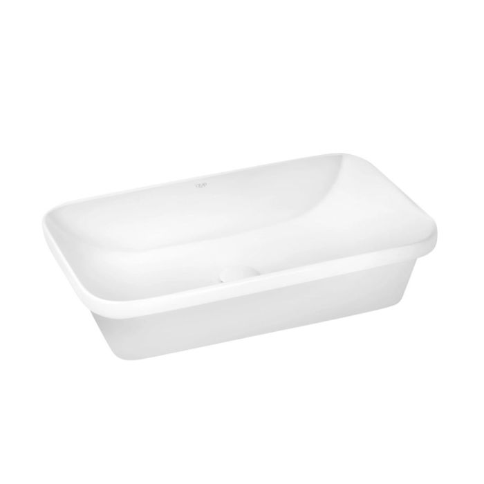 Комплект Qtap Scorpio: Врезная раковина прямоугольная 610х380х150 мм White + Донный клапан PU02