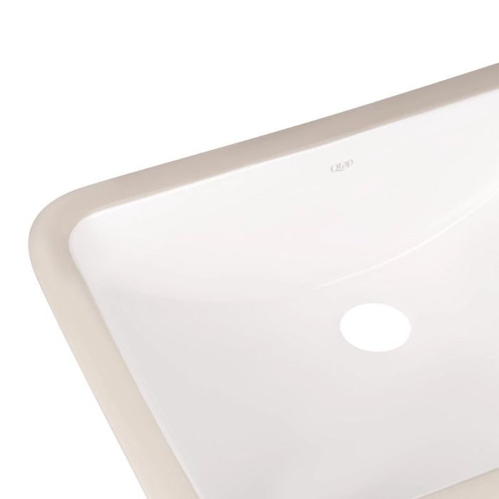 Комплект Qtap Stork: Врезная раковина прямоугольная 530x370x200 мм White + Донный клапан PU02O