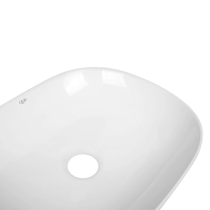 Комплект Qtap Aquarius: Раковина накладная прямоугольная 465x375x115 мм White + Донный клапан PU02