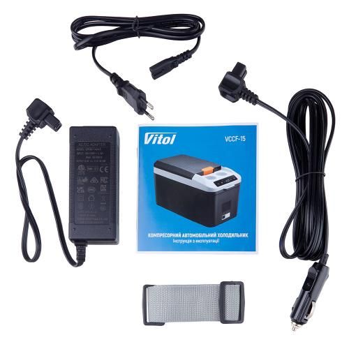 Холодильник компресорний 15 л. VCCF-15 DC/AC 12/24/220V