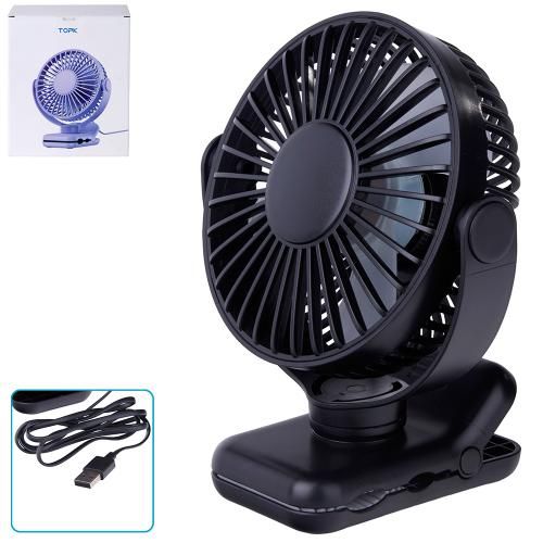 Вентилятор TOPK на кліпсі, USB 3 швидкості