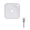 Комплект Qtap Stork: Раковина накладная квадратная 430x430x120 мм White + Донный клапан PU02