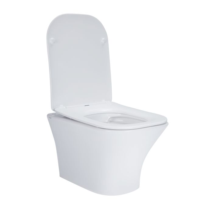 Готовое решение Qtap для ванной комнаты: подвесной унитаз Presto + комплект установки Nest 4 в 1 (линейная клавиша Chrome)