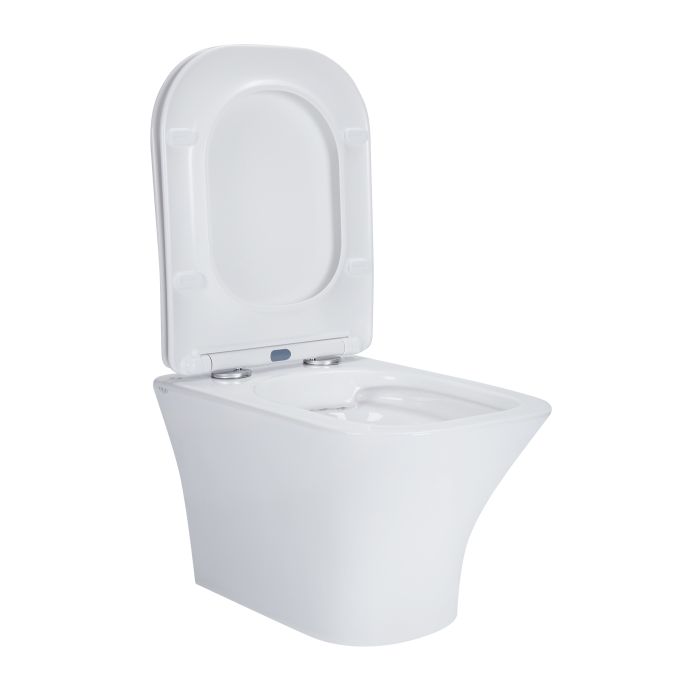 Готовое решение Qtap для ванной комнаты: подвесной унитаз Presto + комплект установки Nest 4 в 1 (линейная клавиша Chrome)