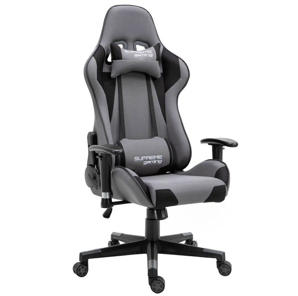 Компьютерное кресло из ткани PlayMaker Supreme Gaming 94561 Серо-черный, Zenga ткань