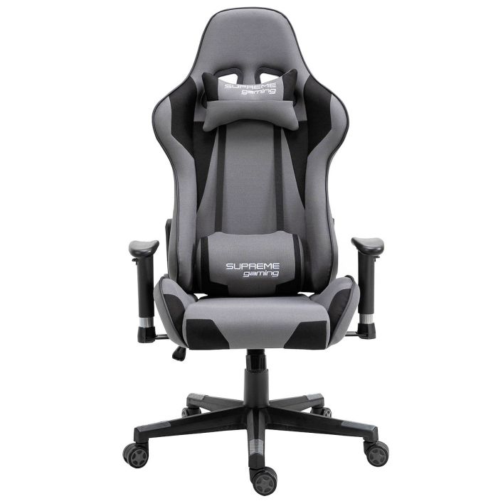 Компьютерное кресло из ткани PlayMaker Supreme Gaming 94561 Серо-черный, Zenga ткань