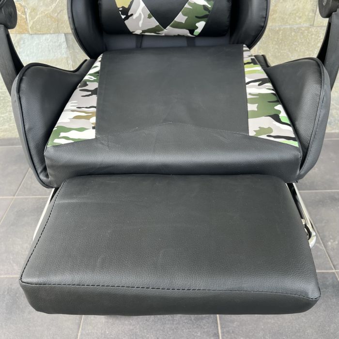 Компьютерное кресло PRESTIGE Черное с камуфляжными вставками Хаки, Prestige, экокожа