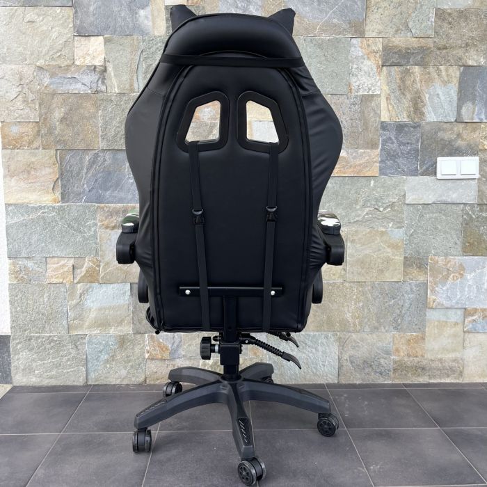 Компьютерное кресло PRESTIGE Черное с камуфляжными вставками Хаки, Prestige, экокожа